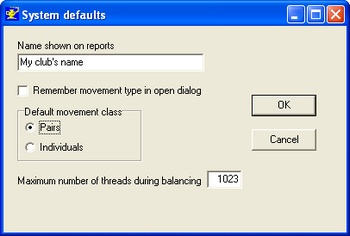 SysDefaults